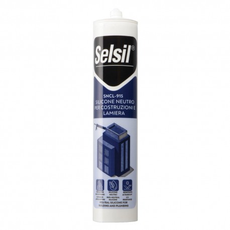 SILICONE NEUTRO PER LATTONERIA 'SNCL 915' grigio finestra ml 310 - (ral 7040) (PZ 25)