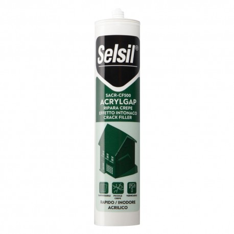 SILICONE ACRILICO EFFETTO RUVIDO 'SACR-CF500' bianco ml 310 (ral 9010) (PZ 12)