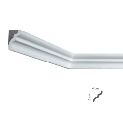 CORNICE DECORATIVA PER SOFFITTO mod. I856 - mm. 40 x 50 x 2 mt (PZ 80)