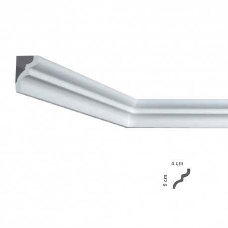 CORNICE DECORATIVA PER SOFFITTO mod. I856 - mm. 40 x 50 x 2 mt (PZ 80)