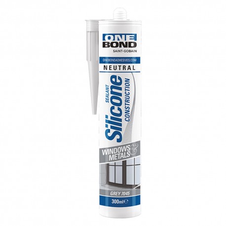 SILICONE NEUTRO 'CONSTRUCTION' grigio (RAL 7045) ml 300 (PZ 12)