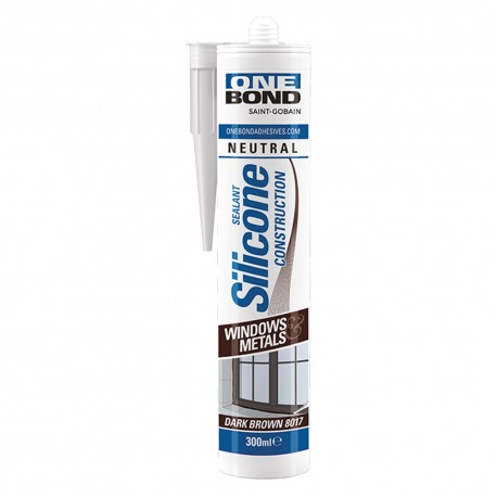 SILICONE NEUTRO 'CONSTRUCTION' testa di moro (RAL 8017) ml 300 (PZ 12)