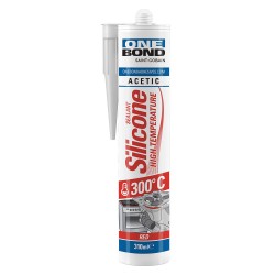 SILICONE ACETICO ALTA TEMPERATURA 'HIGH TEMPERATURE' rosso ml 310 (PZ 12)