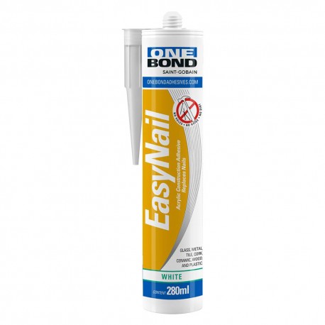 SILICONE ACRILICO CARTONGESSO E DECORAZIONI 'EASY NAIL' bianco ml 280 (PZ 12)