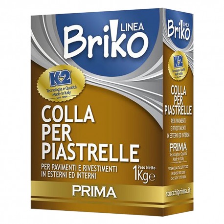 COLLANTE IN POLVERE PER PIASTRELLE 'BRIKO K2' Kg. 1 - scatola (PZ 12)