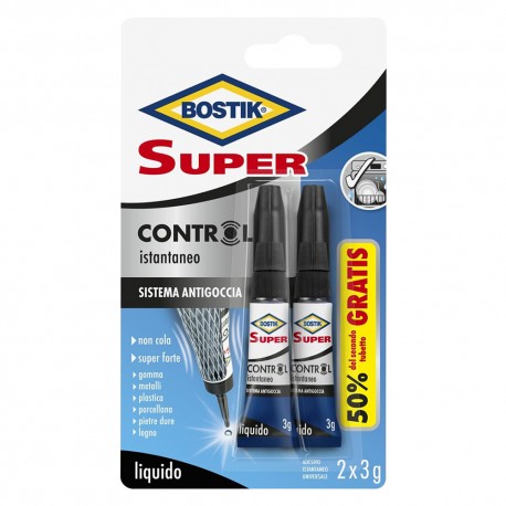ADESIVO CIANOCRILATO 'SUPER CONTROL' gr. 3 - blister 2 pz (BL 24)