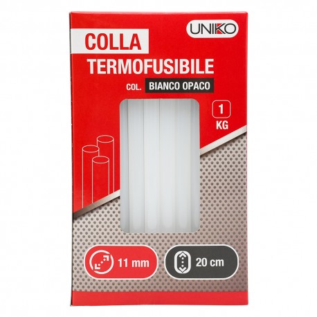 COLLA TERMOFUSIBILE 'UNK' mm 200 - Ã¸ mm 11,2 - bianco opaco kg 1 (CF 1)