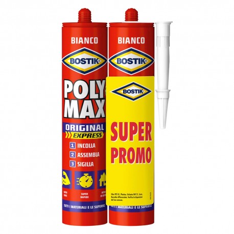 ADESIVO SIGILLANTE UNIVERSALE 'POLY MAX' ORIGINAL 2 pz - gr. 425 - bianco (CF 1)