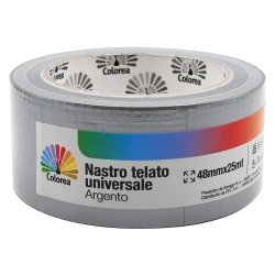 NASTRO TELATO UNIVERSALE mm. 48 x 25 mt - argento (PZ 18)