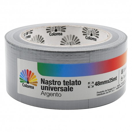 NASTRO TELATO UNIVERSALE mm. 48 x 25 mt - argento (PZ 18)