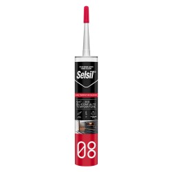 SILICONE ACETICO ALTA TEMPERATURA 'SNH' rosso ml 300 - (ral 3024) (PZ 12)