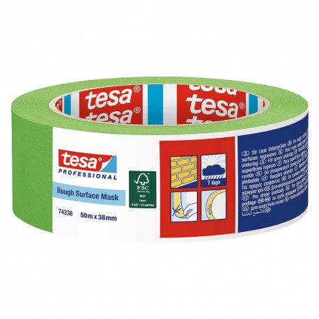 NASTRO PER MASCHERATURA 'ROUGH SURFACE MASK 74338' mm 38 x mt. 50 - colore verde (PZ 8)