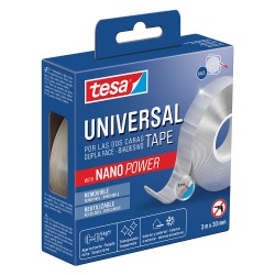 NASTRO BIADESIVO UNIVERSALE CON 'NANO POWER' mm 30 x mt. 3 (PZ 1)