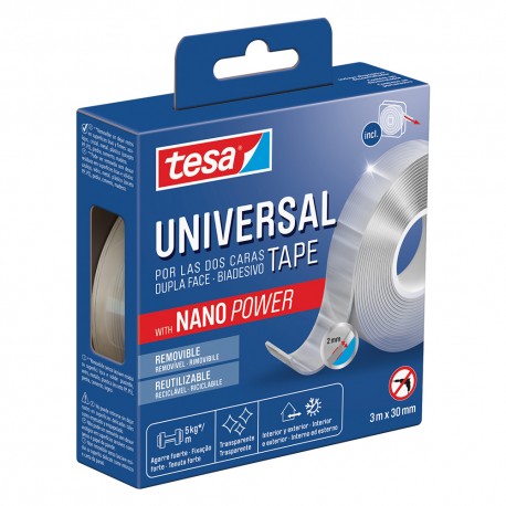 NASTRO BIADESIVO UNIVERSALE CON 'NANO POWER' mm 30 x mt. 3 (PZ 1)