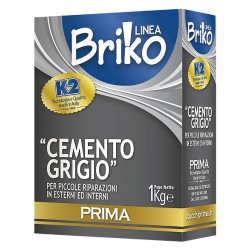CEMENTO GRIGIO IN POLVERE 'BRIKO K2' Kg. 1 - scatola (PZ 12)