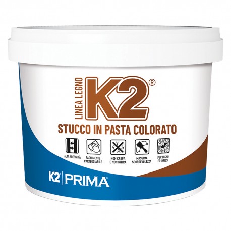 STUCCO IN PASTA COLORATO 'K2' Kg 1 Noce chiaro (PZ 1)
