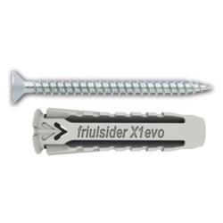 TASSELLO NYLON 'X1 EVO' CON VITE TPS TRUCIOLARE mm 6 x 30 - vite 4,5 x 40 (PZ 100)