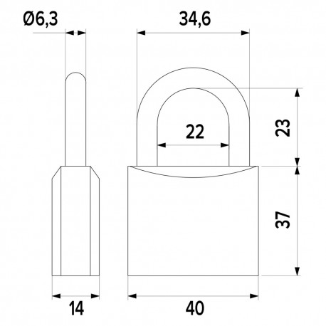 LUCCHETTO MARINO mm 40 (PZ 1)