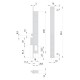 SERRATURA ELETTRICA DA INFILARE PER MONTANTI ALLUMINIO ART. 14020 - 14021 E18 DX -front.mm 20 scrocco autobl. (PZ 1)