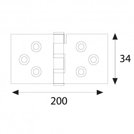 CERNIERA ALI LUNGHE ART.122 mm 34 x 200 (PZ 24)