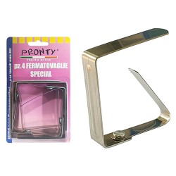 FERMATOVAGLIA A MOLLA mm 60 x 65 inox - blister 4 pz (BL 1)