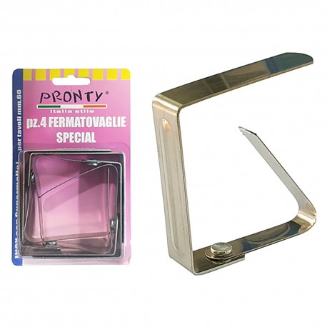 FERMATOVAGLIA A MOLLA mm 60 x 65 inox - blister 4 pz (BL 1)
