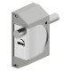 CHIUSURA DI SICUREZZA PER SERRANDE 'RIF06' alluminio silver (PZ 1)