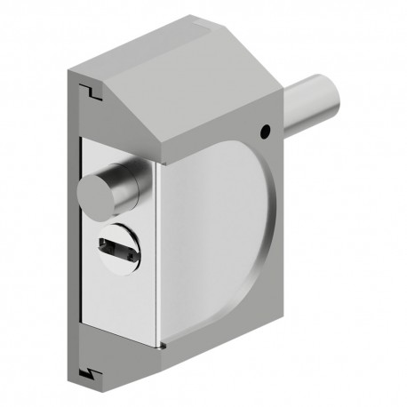 CHIUSURA DI SICUREZZA PER SERRANDE 'RIF06' alluminio silver (PZ 1)