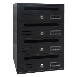 CASSETTA POSTALE 4 posti - antracite - cm. 30,2x17,5x H. 42,5 (PZ 1)