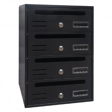 CASSETTA POSTALE 4 posti - antracite - cm. 30,2x17,5x H. 42,5 (PZ 1)