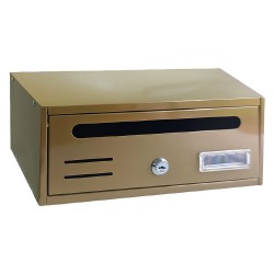 CASSETTA POSTALE SINGOLA ORIZZONTALE 1 posti - bronzata - cm. 30x17,5x H. 12 (PZ 1)