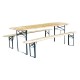 SET BIRRERIA cm 220 x 70 x h.80 - panche cm 220 x 30 x h.50 (PZ 1)