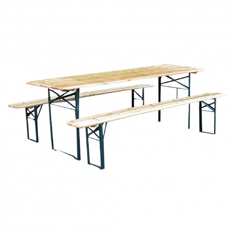 SET BIRRERIA cm 220 x 70 x h.80 - panche cm 220 x 30 x h.50 (PZ 1)