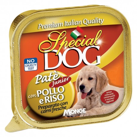 ALIMENTO PER CANI 'PATE SPECIAL DOG JUNIOR' pollo e riso - gr 150 (PZ 24)