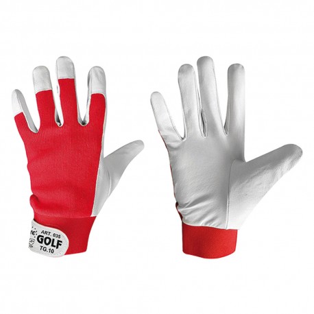 GUANTI PELLE FIORE CAPRINO 'BALL' Tg. 10 (XL) rosso (CP 12)