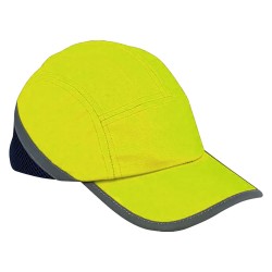 BERRETTO ANTIURTO CON VISIERA in poliestere - colore giallo (PZ 1)