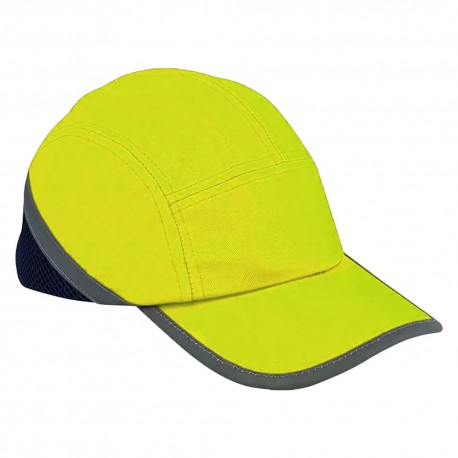 BERRETTO ANTIURTO CON VISIERA in poliestere - colore giallo (PZ 1)