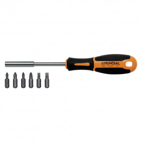 CACCIAVITE PORTAINSERTI CON 6 INSERTI MAGNETICI attacco 1/4' (PZ 1)
