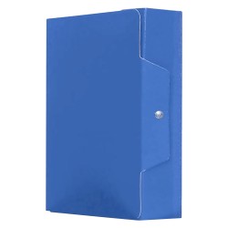 CARTELLA PORTAPROGETTI CON BOTTONE dorso 6 cm - blu (PZ 5)