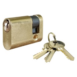 MEZZO CILINDRO OVALE OTTONE LUCIDO 'LINEA ECO' mm. 30+10 KA (PZ 1)