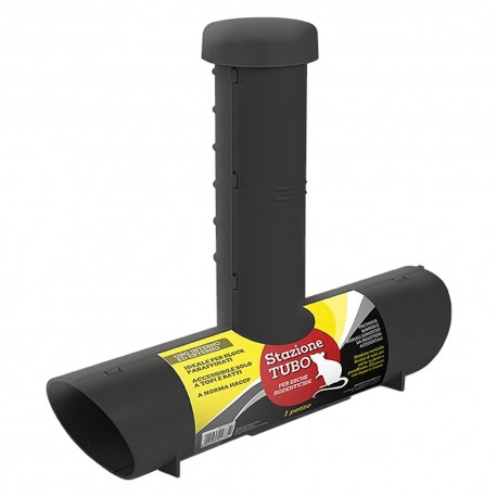 STAZIONE DI SICUREZZA PER ESCHE RODENTICIDE ''TUBO' cm. 28 x 6,1 x h. 23,5 (PZ 1)