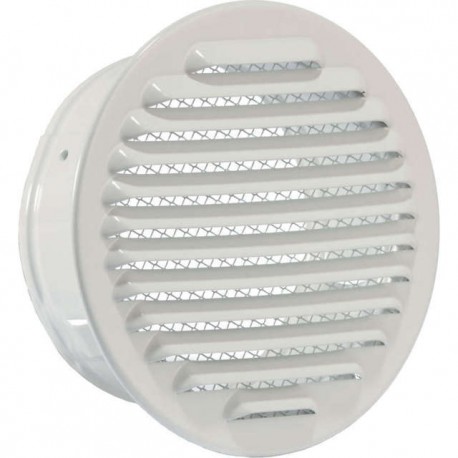 GRIGLIA ALLUMINIO BIANCO D.100 MM C/RETE