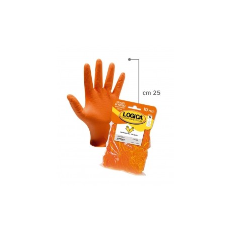 GUANTI SUPREM10 NITRILE ARANCIO CF.10 PZ TG.XL